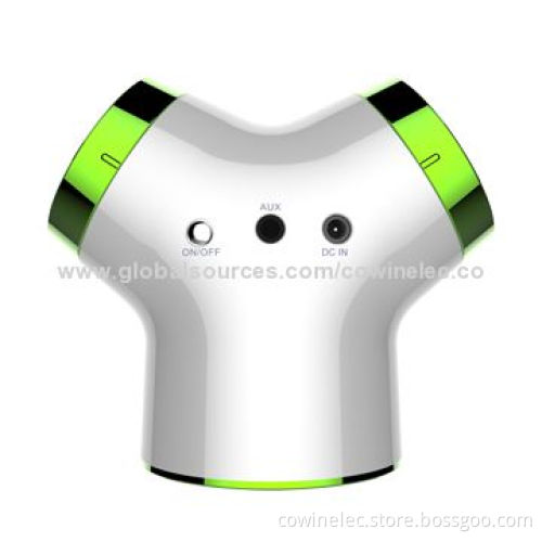 Bluetooth Vibration Speaker with 2 Drivers, Stereo Sound and Built-in Mic